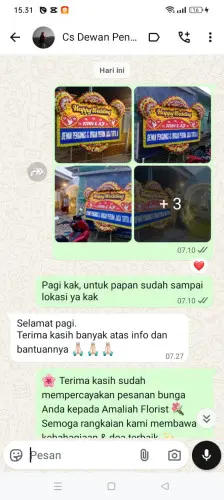 Testimonial Papan Bunga Pernikahan bintaro