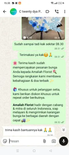 Testimonial Standing Flower bintaro